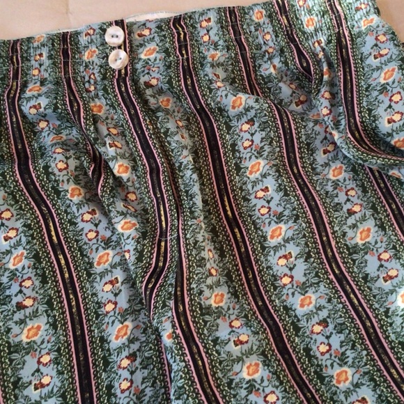 Take Your Tie Off Sage Green Multi Print Wide-Leg Pants, XS - Picture 5 of 9